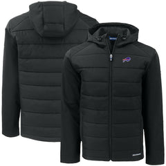 NFL Buffalo Bills Cutter & Buck Big & Tall Evoke Hybrid Eco Softshell Recycled Full-Zip Hooded Jacket