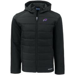 NFL Buffalo Bills Cutter & Buck Big & Tall Evoke Hybrid Eco Softshell Recycled Full-Zip Hooded Jacket