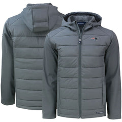 NFL New England Patriots Cutter & Buck Evoke PrimaLoft Hybrid Eco Softshell Recycled Full-Zip Hooded Jacket