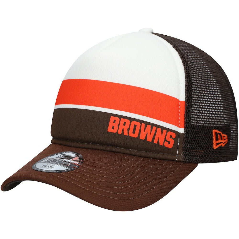 NFL Cleveland Browns Youth Sport Night Color Block 9FORTY A-Frame Trucker Adjustable Hat