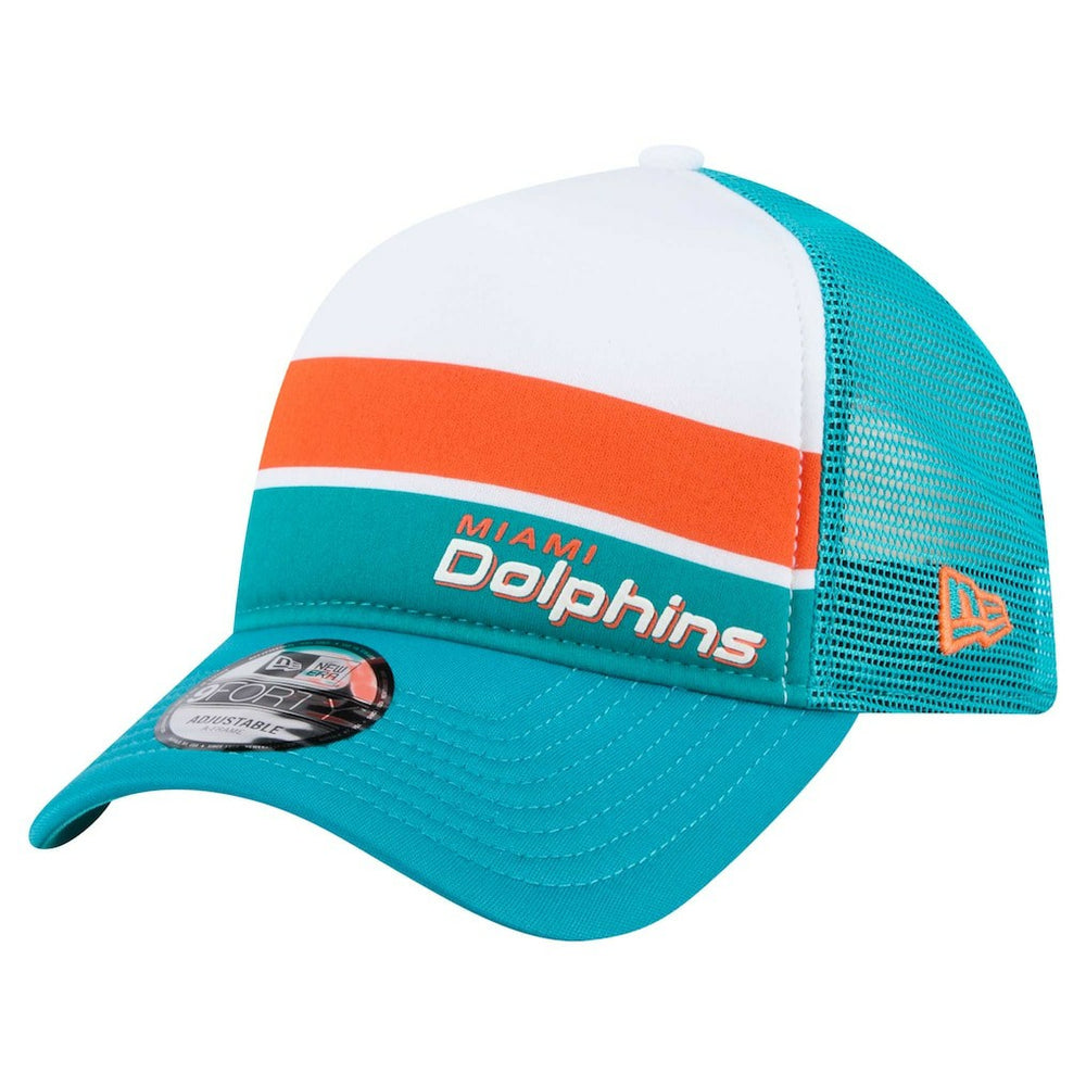 NFL Miami Dolphins Youth Sport Night Color Block 9FORTY A-Frame Trucker Adjustable Hat