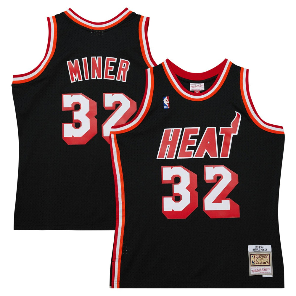 Harold Miner Miami Heat 1992/93 Hardwood Classics Swingman Throwback Jersey - Black | Mitchell & Ness for sale