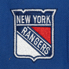 New York Rangers Mitchell & Ness Retro Script Colorblock Snapback Hat