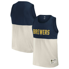 Milwaukee Brewers Darius Rucker Collection Colorblock Tank Top - Navy