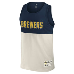 Milwaukee Brewers Darius Rucker Collection Colorblock Tank Top - Navy