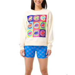 Chicago Cubs Terez Women's Classic Oversized Pullover Sweatshirt - Cream