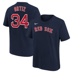 David Ortiz Boston Red Sox Youth Name & Number T-Shirt - Navy | Nike