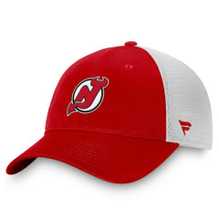 New Jersey Devils Fanatics Core Primary Logo Trucker Adjustable Hat