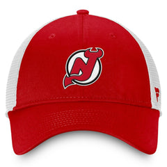 New Jersey Devils Fanatics Core Primary Logo Trucker Adjustable Hat