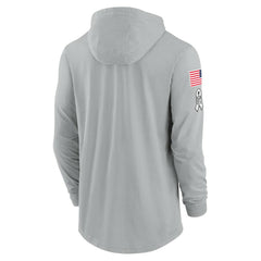 NFL Cleveland Browns 2024 Salute to Service Lightweight Dri-FIT Long Sleeve Hoodie T-Shirt