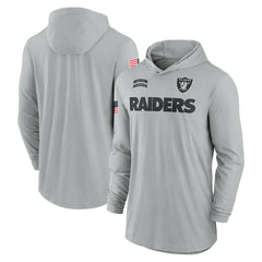 NFL Las Vegas Raiders 2024 Salute to Service Lightweight Dri-FIT Long Sleeve Hoodie T-Shirt