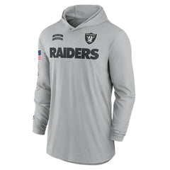 NFL Las Vegas Raiders 2024 Salute to Service Lightweight Dri-FIT Long Sleeve Hoodie T-Shirt