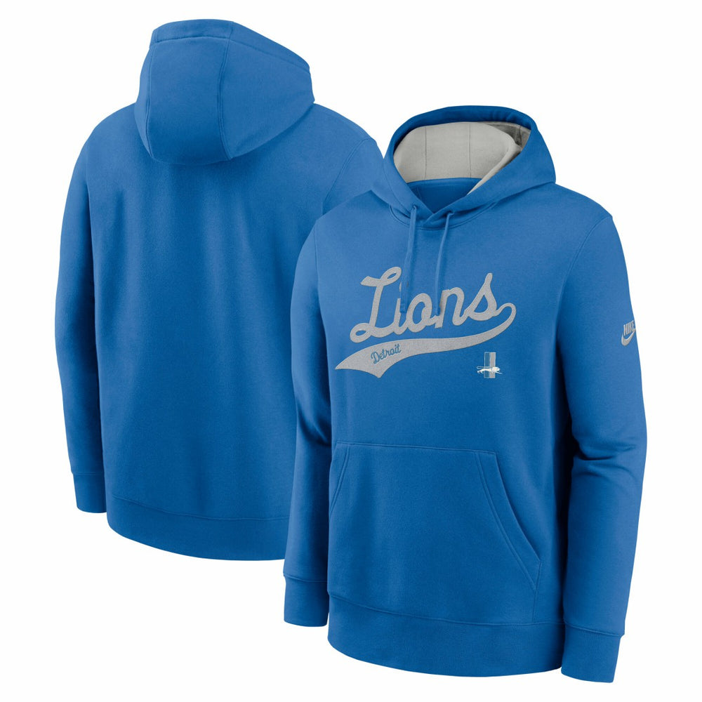 NFL Detroit Lions Rewind Club Logo Pullover Hoodie