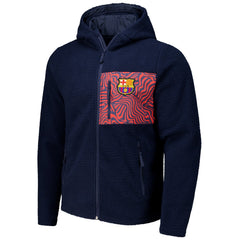 Barcelona Sherpa Full-Zip Hoodie Jacket / Soccer Outlet