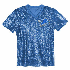 NFL Detroit Lions Aidan Hutchinson Girls Youth Sequin V-Neck Fashion Jersey
