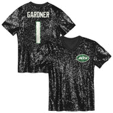 NFL New York Jets Sauce Gardner Girls Youth Sequin V-Neck Fashion Jersey