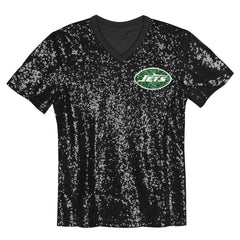 NFL New York Jets Sauce Gardner Girls Youth Sequin V-Neck Fashion Jersey