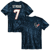 NFL Houston Texans C.J. Stroud Girls Youth Sequin V-Neck Fashion Jersey