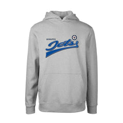 Winnipeg Jets Levelwear Youth Podium Retro Script Fleece Pullover Hoodie