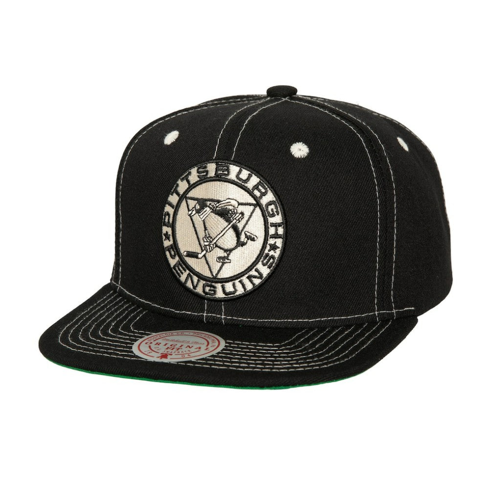 Pittsburgh Penguins Mitchell & Ness Energy Contrast Natural Snapback Hat