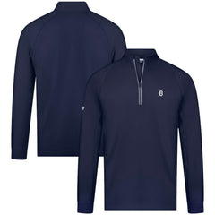 Detroit Tigers Levelwear Theory Insignia Quarter-Zip Pullover - Navy
