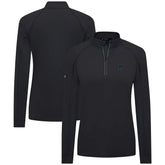 Miami Marlins Levelwear Women's Kinetic Insignia Quarter-Zip Pullover - Black