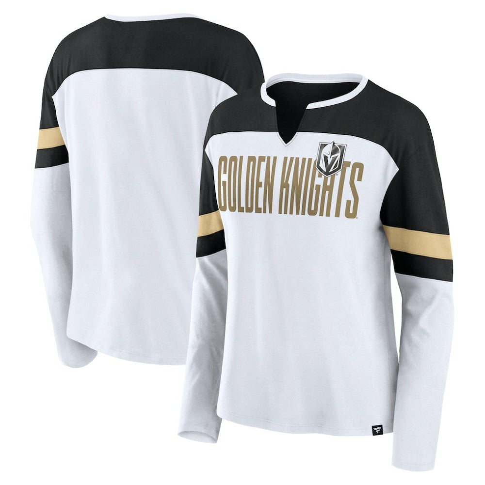 Vegas Golden Knights Fanatics Women's Frozen Long Sleeve Notch Neck T-Shirt