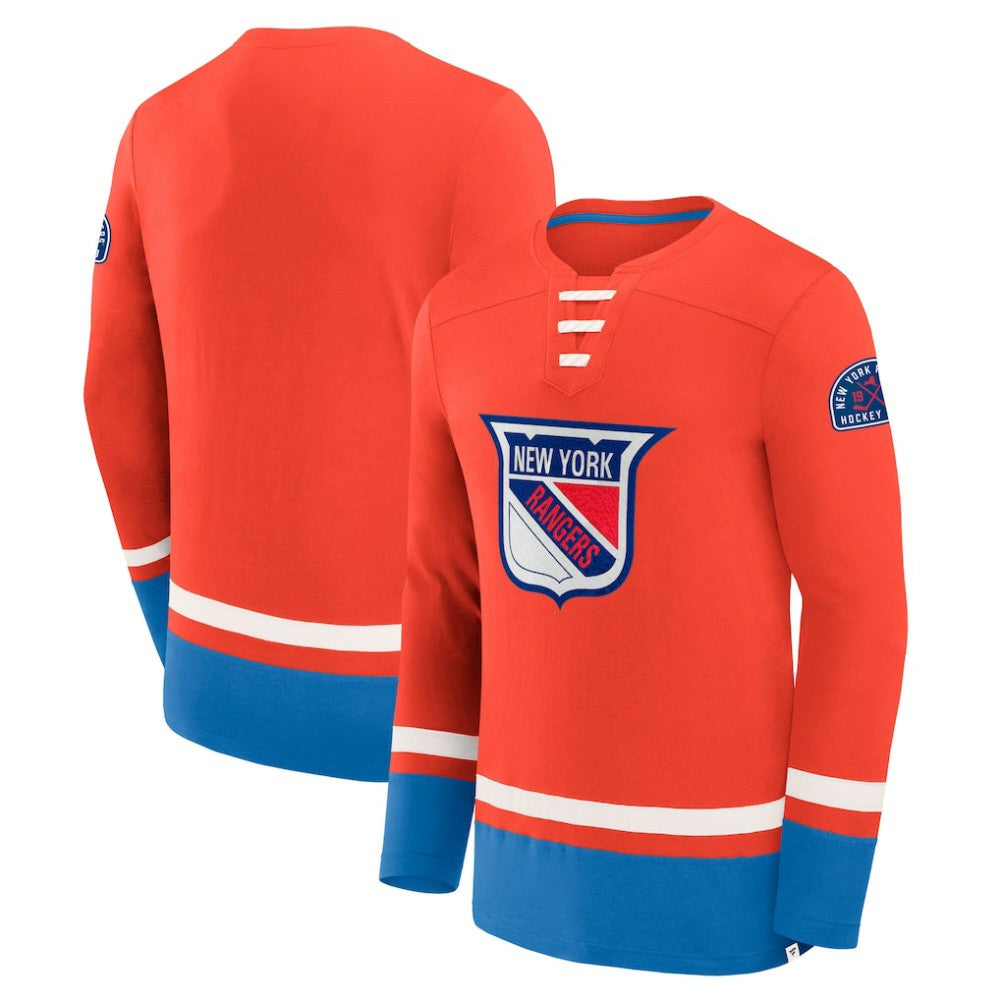 New York Rangers Fanatics Vintage High Point Long Sleeve T-Shirt