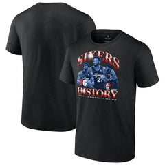 Joel Embiid Philadelphia 76ers History T-Shirt sale - Black cheap
