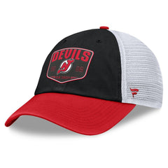 New Jersey Devils Fanatics Fundamental One-Time Trucker Adjustable Hat