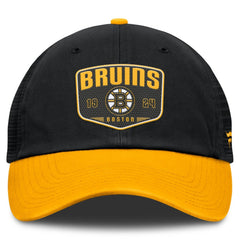Boston Bruins Fanatics Fundamental One-Time Trucker Adjustable Hat