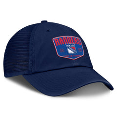 New York Rangers Fanatics Fundamental One-Time Trucker Adjustable Hat