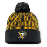 Pittsburgh Penguins Fanatics Fundamental Empty Net Cuffed Knit Hat with Pom