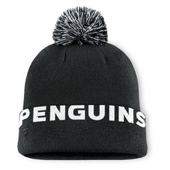 Pittsburgh Penguins Fanatics Fundamental High Stick Cuffed Knit Hat with Pom