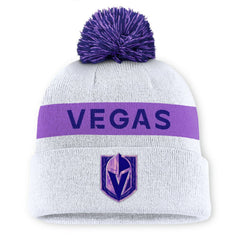 Vegas Golden Knights Fanatics Hockey Fights Cancer Cuffed Knit Hat with Pom