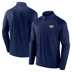 Nashville Predators Logo Athletic Head-to-Head Raglan Quarter-Zip Top