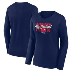 NFL New England Patriots Logo Athletic Women's Grip Long Sleeve T-Shirt