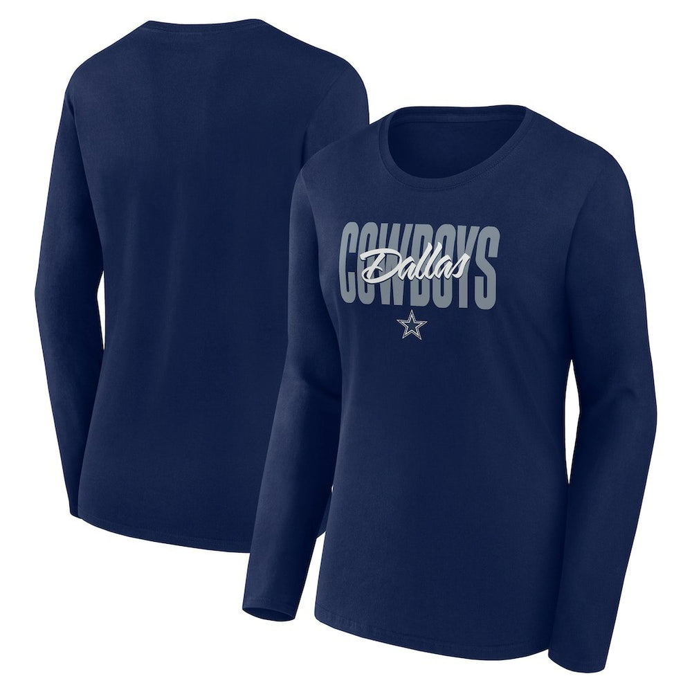 NFL Dallas Cowboys Logo Athletic Women's Grip Long Sleeve T-Shirt