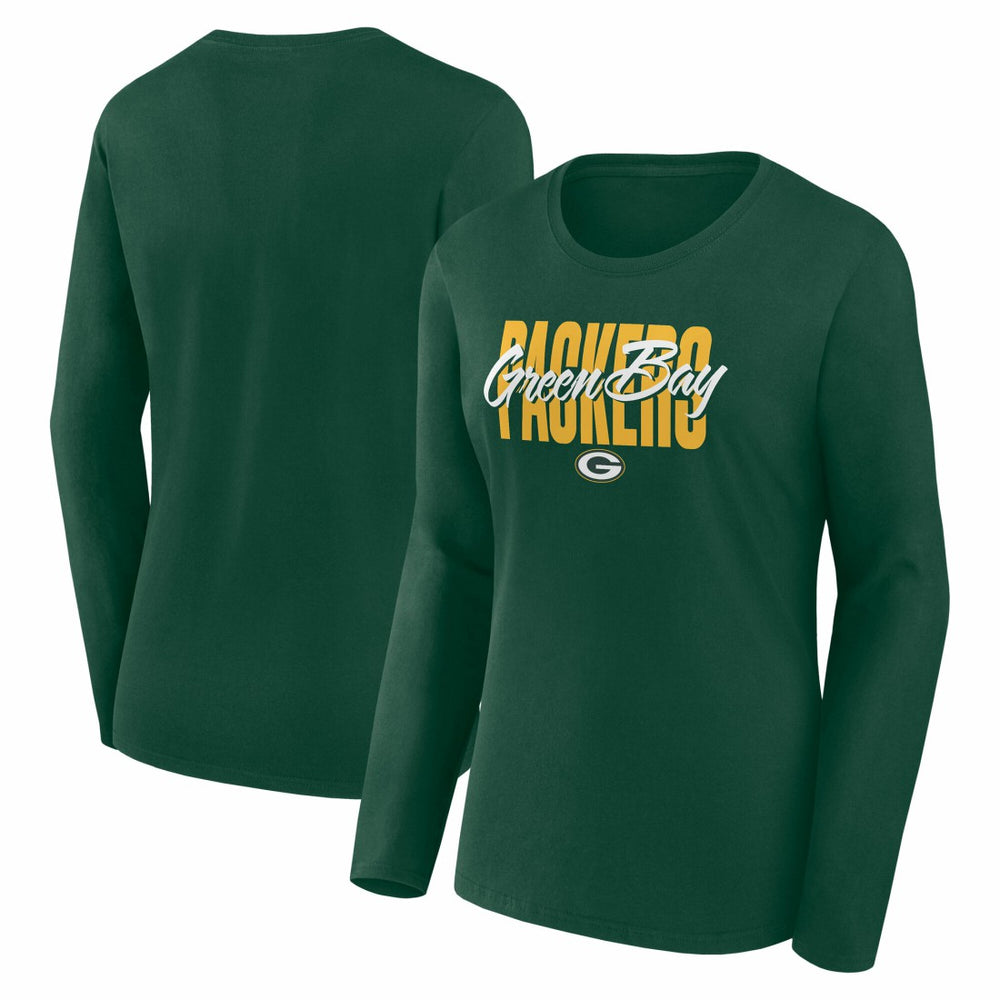 NFL Green Bay Packers Logo Athletic Women's Grip Long Sleeve T-Shirt