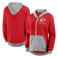 NFL Kansas City Chiefs Logo Athletic Women's Hit It French Terry Full-Zip Hoodie