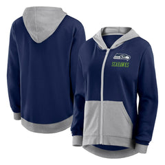 NFL Seattle Seahawks Logo Athletic Women's Hit It French Terry Full-Zip Hoodie