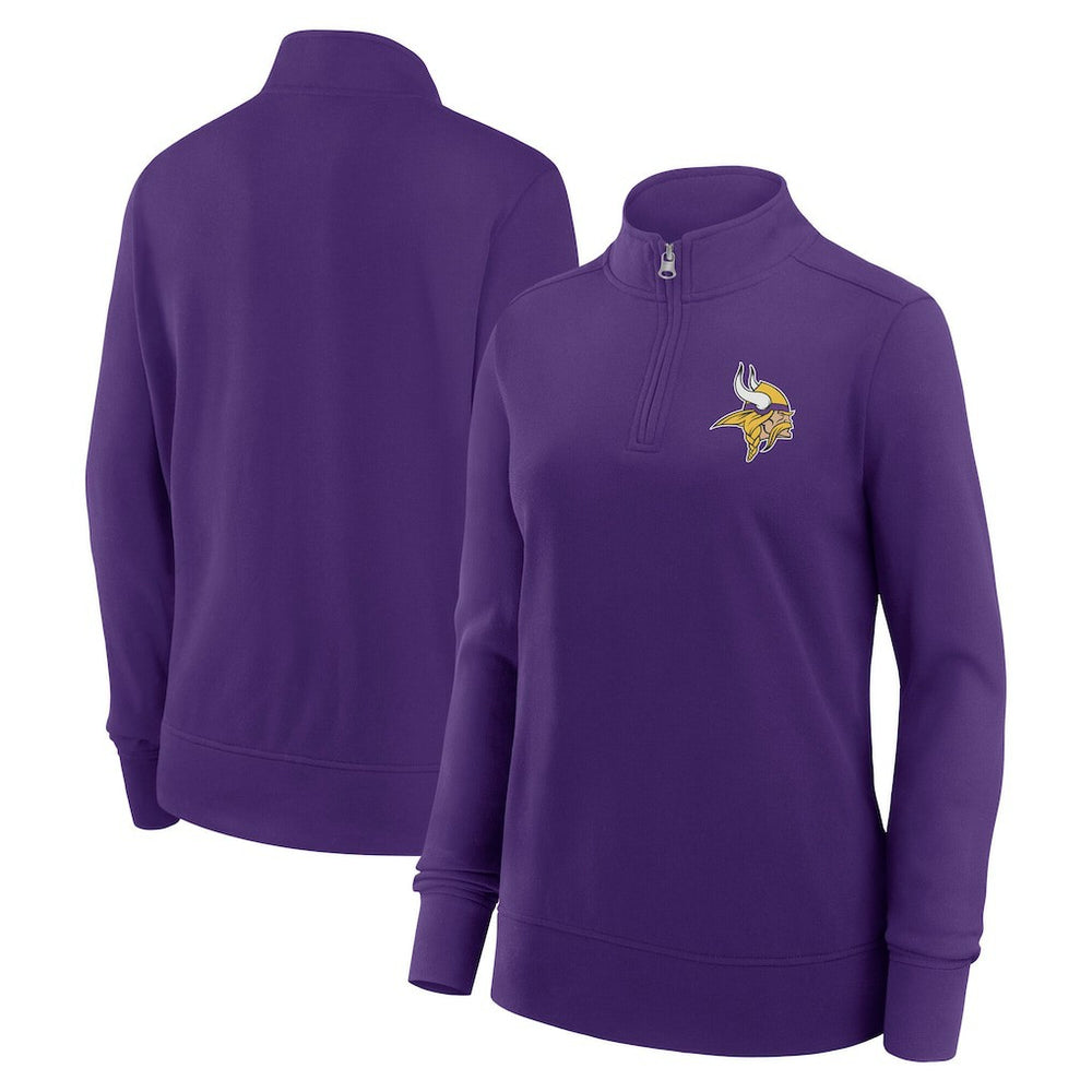NFL Minnesota Vikings Logo Athletic Women's Velocity Quarter-Zip Jacket