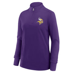 NFL Minnesota Vikings Logo Athletic Women's Velocity Quarter-Zip Jacket