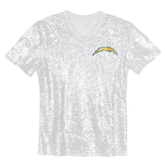 NFL Los Angeles Chargers Justin Herbert Girls Youth Sequin V-Neck Fashion Jersey