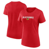 Chicago Blackhawks Logo Athletic Women's Launch Scoop Neck T-Shirt