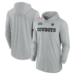 NFL Dallas Cowboys 2024 Salute to Service Lightweight Dri-FIT Long Sleeve Hoodie T-Shirt