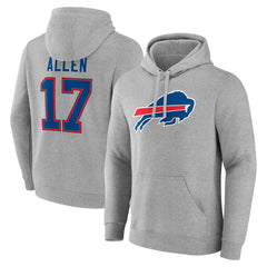 NFL Buffalo Bills Josh Allen Icon Player Name & Number Pullover Hoodie