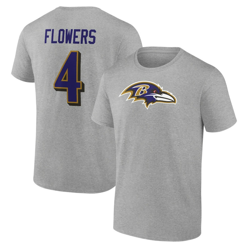 NFL Baltimore Ravens Zay Flowers Icon Player Name & Number T-Shirt