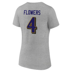 NFL Baltimore Ravens Zay Flowers Women's Icon Player Name & Number V-Neck T-Shirt