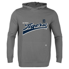 Detroit Tigers Levelwear Relay 2.0 Retro Pullover Hoodie - Gray